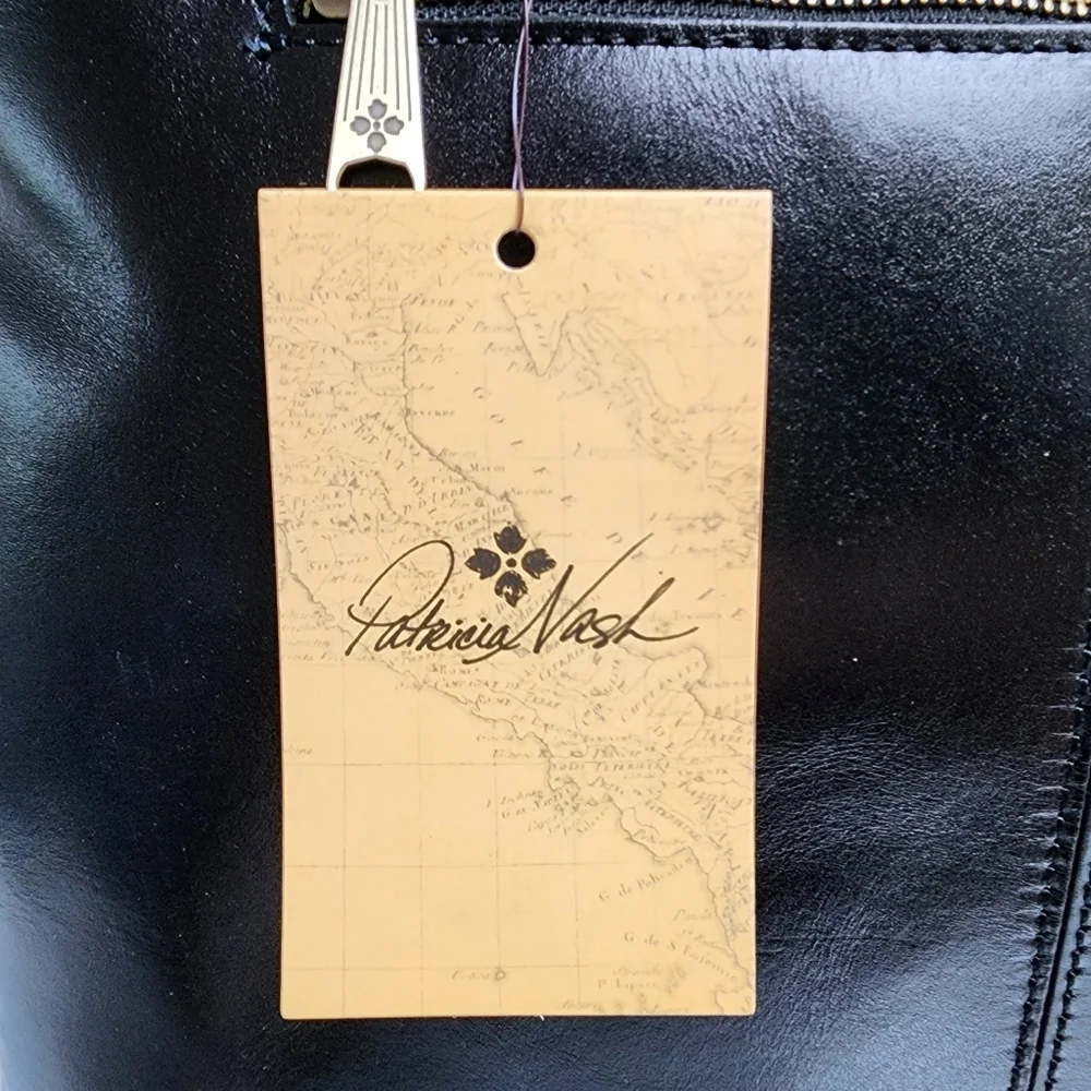 PATRICIA NASH LEATHER COLORBLOCK BRADEN TOTE